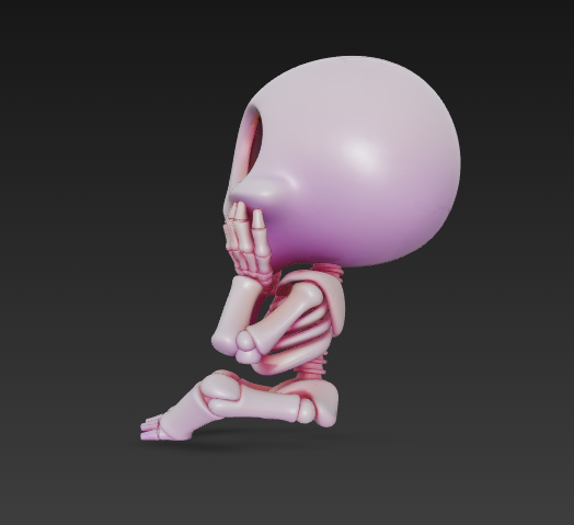 Miniatura 3 do modelo 3D cute mini skeleton