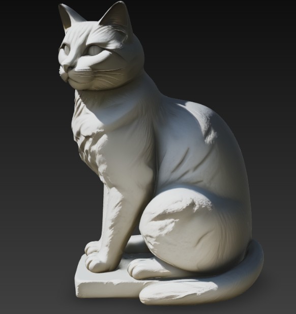 Miniatura 4 do modelo 3D cat statue