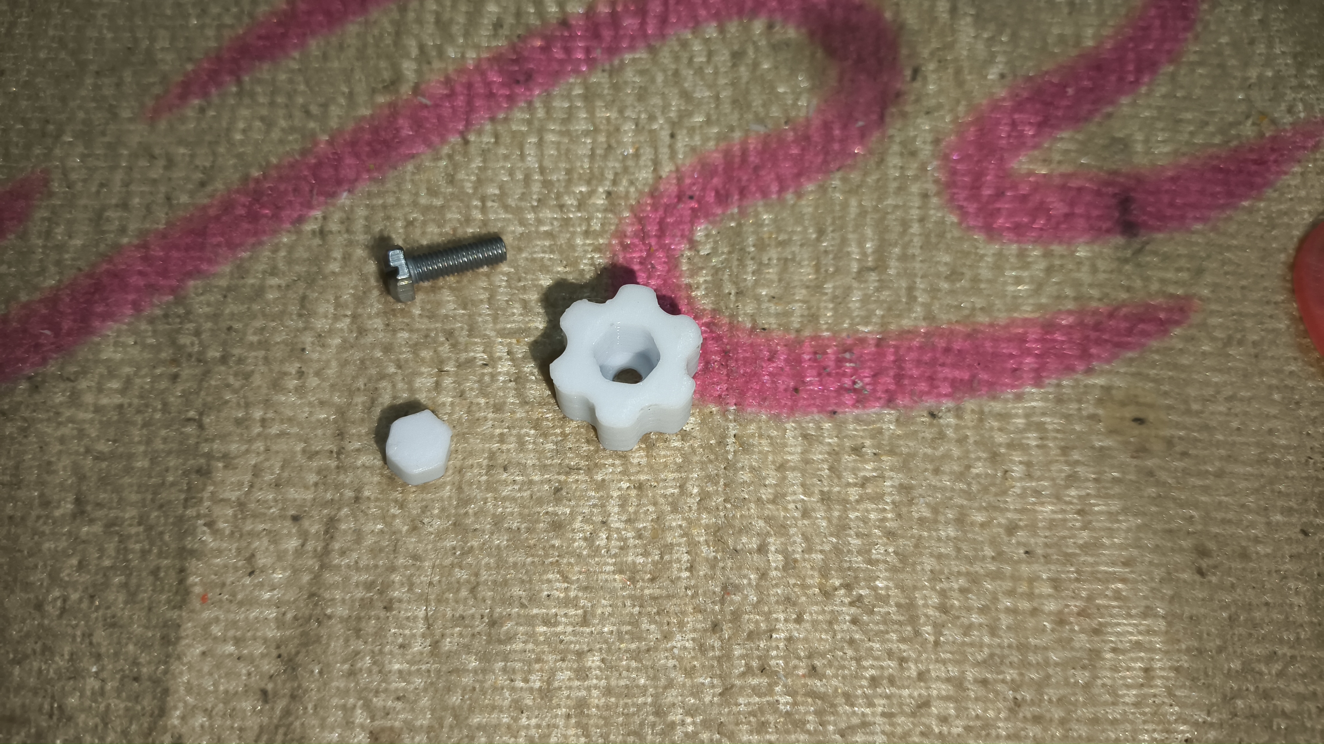 M3- Hex Head Screw Knob (Print in place)