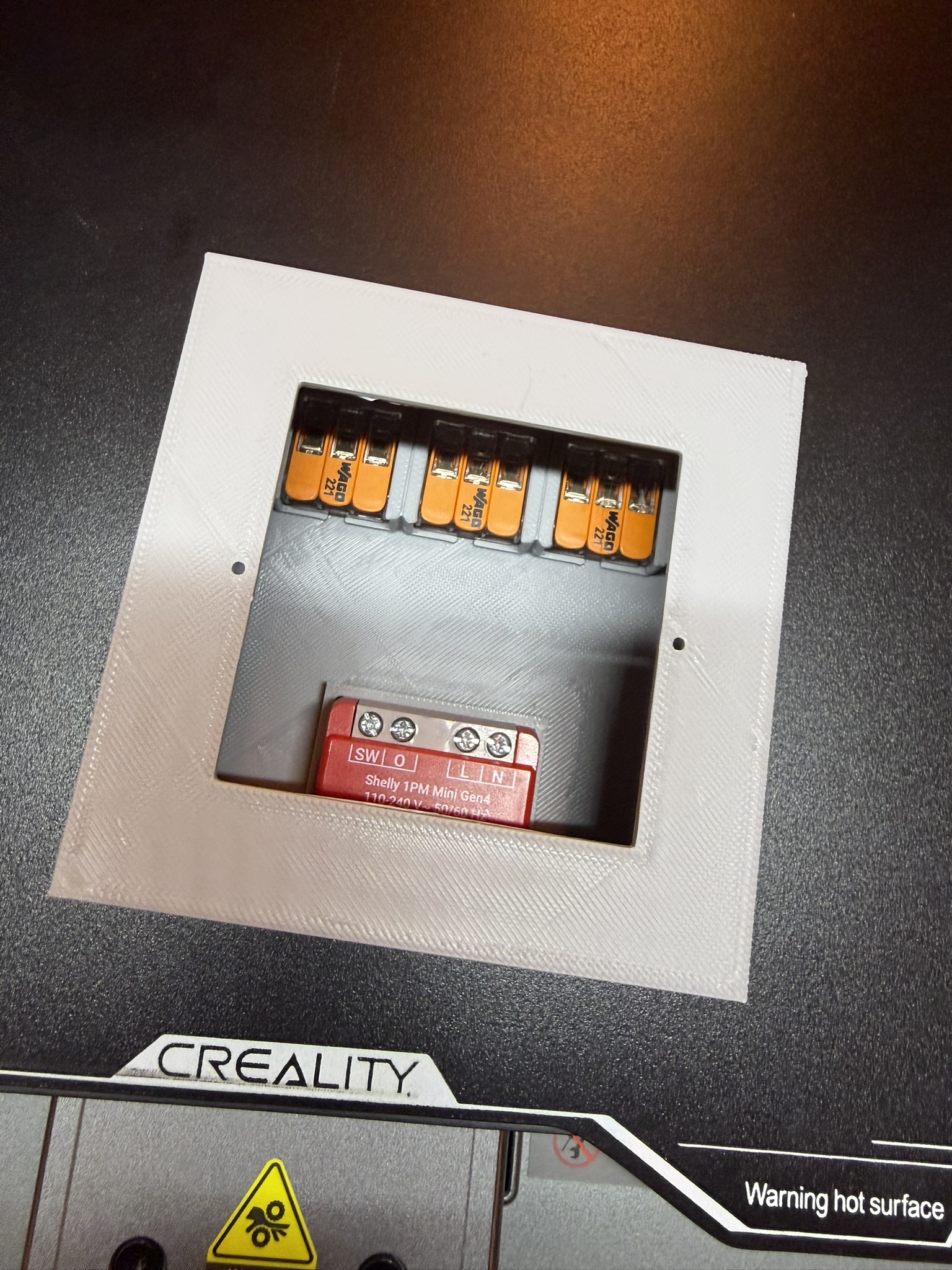 Junction box for switch and Shelly and Wago