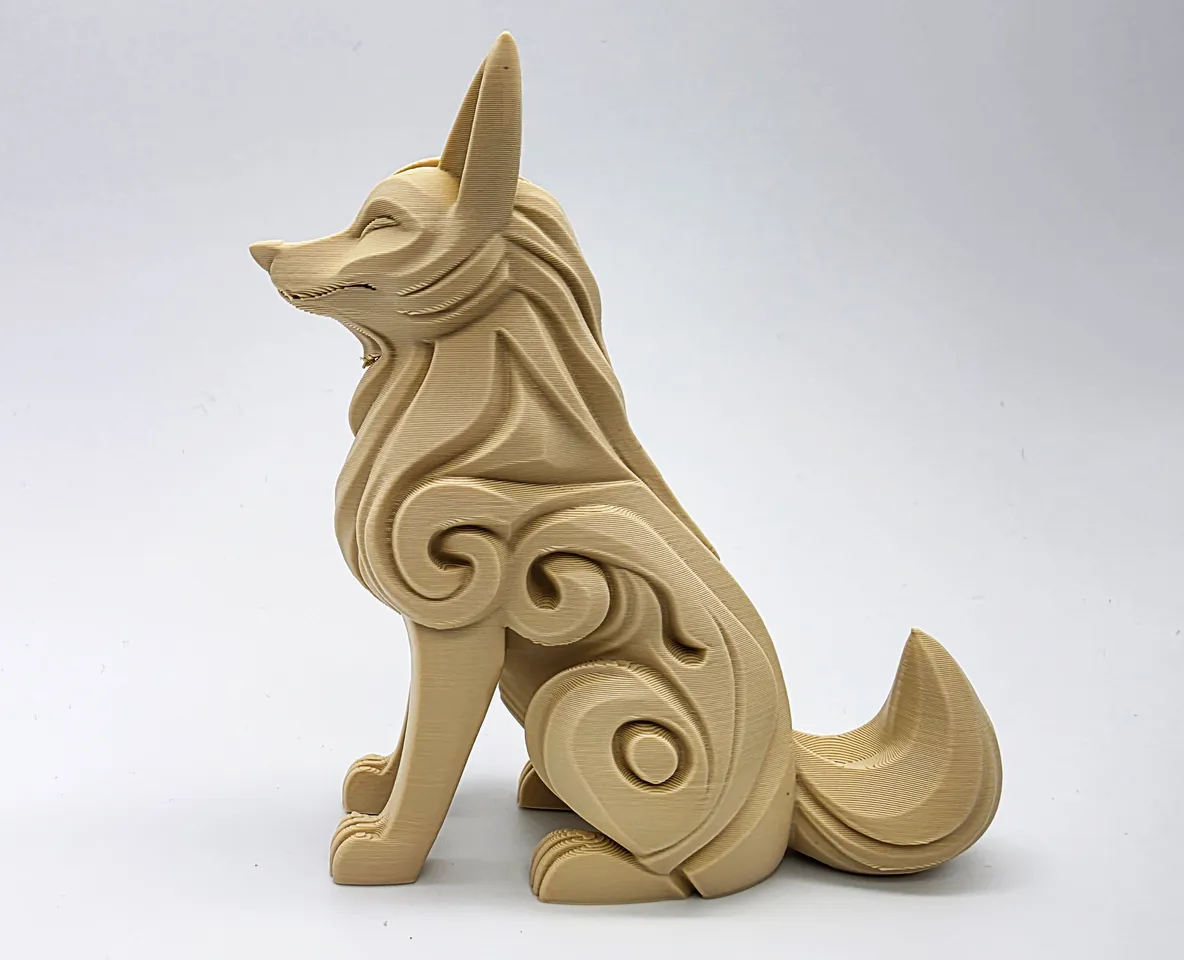 Wood Carved Proud Wolf by Triple G Workshop | Download free STL