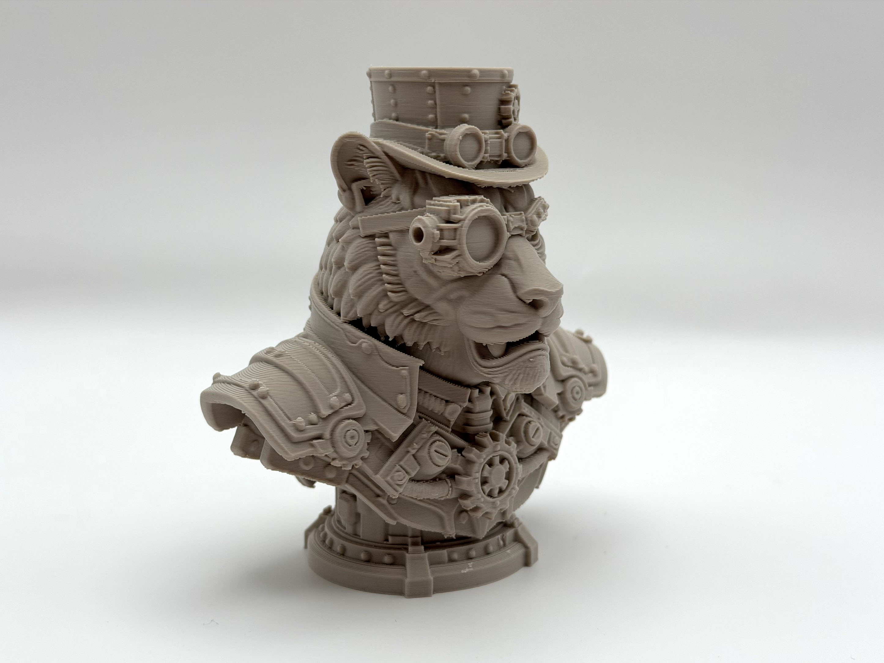 Miniatura 3 do modelo 3D Tiger Steampunk Bust