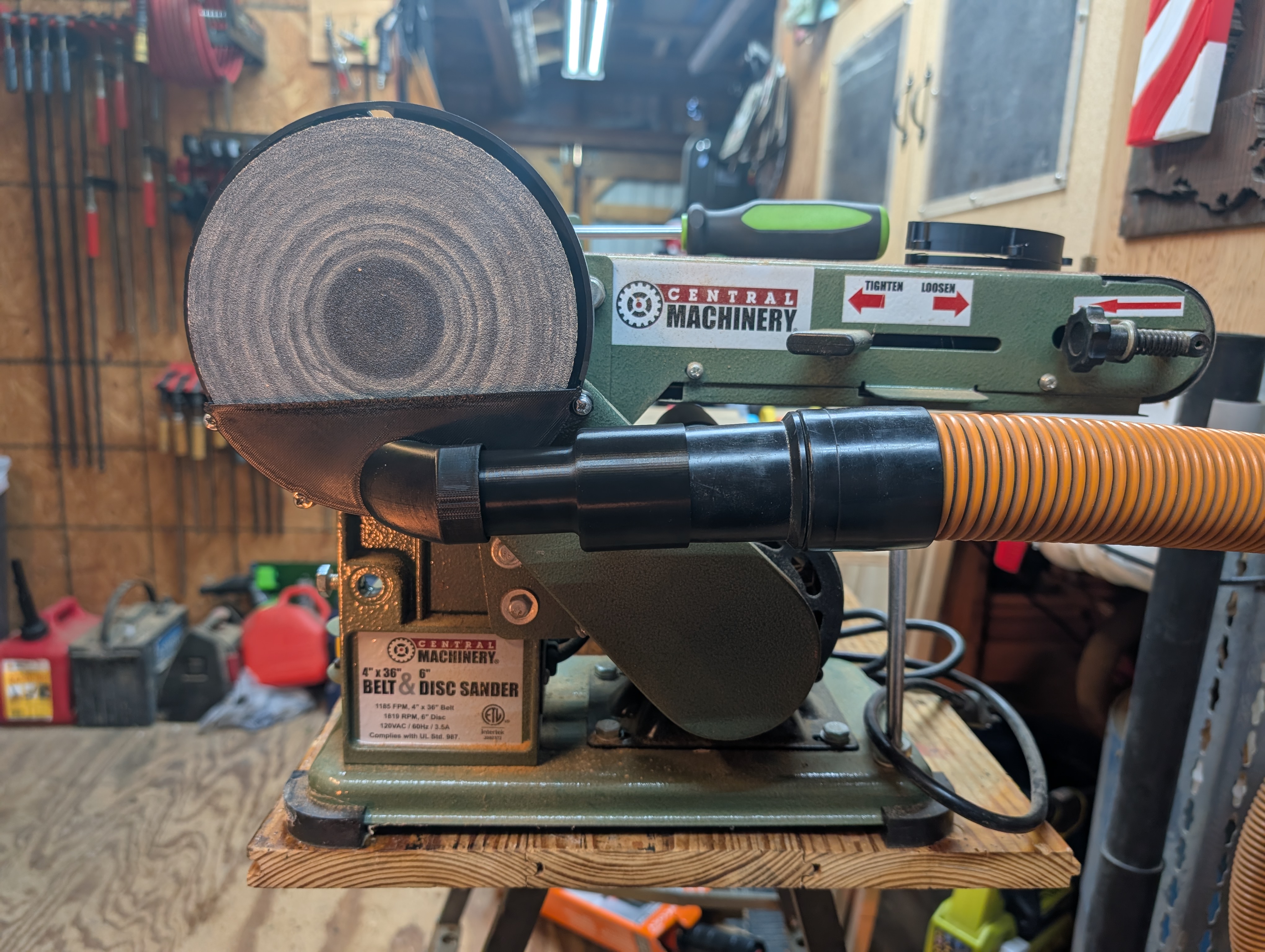 Central Machinery Disc Sander Vacuum Cover