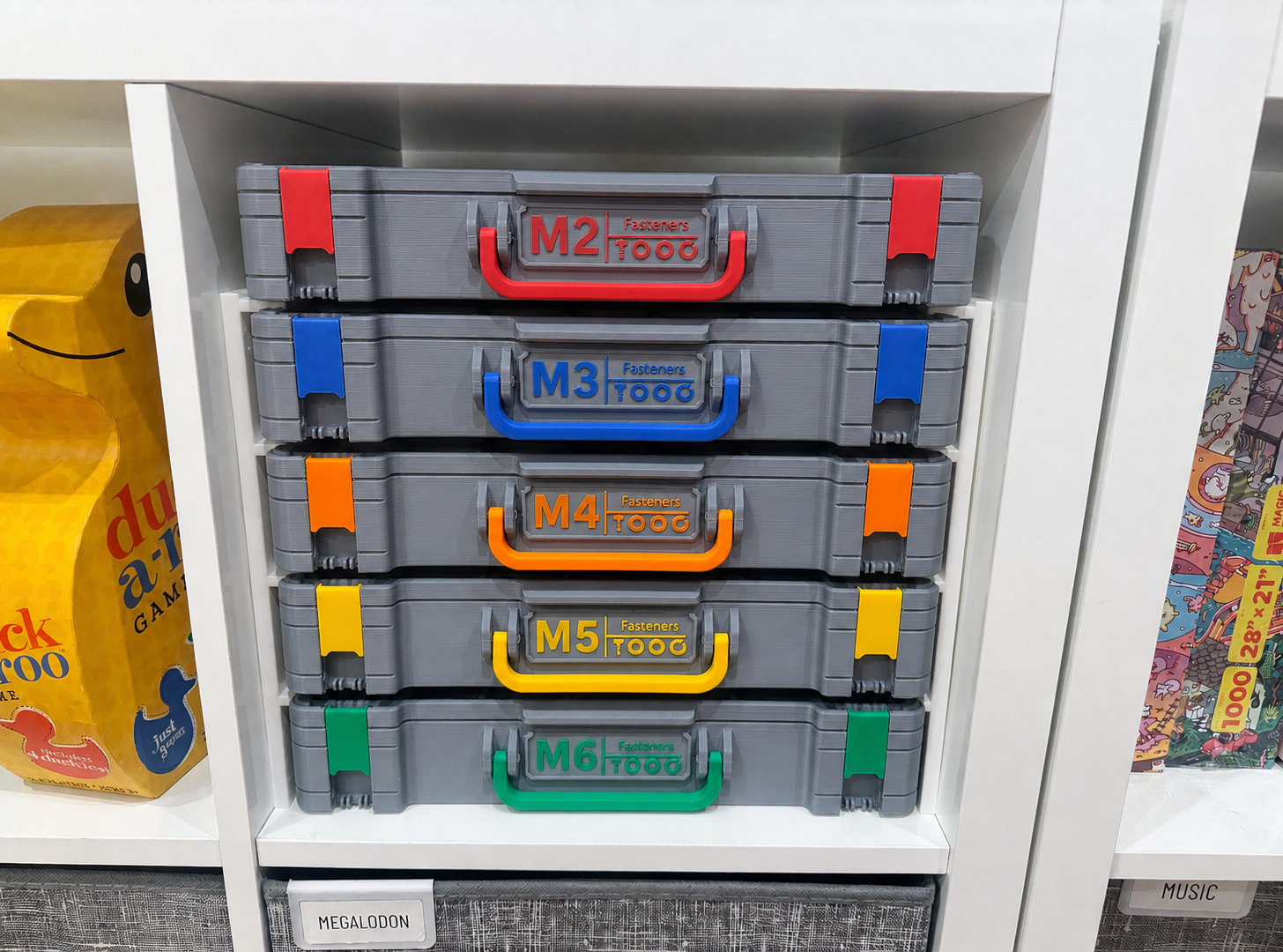 Parametric IKEA Kallax Rails for 7x6 Gridfinity Storage Box by Pred