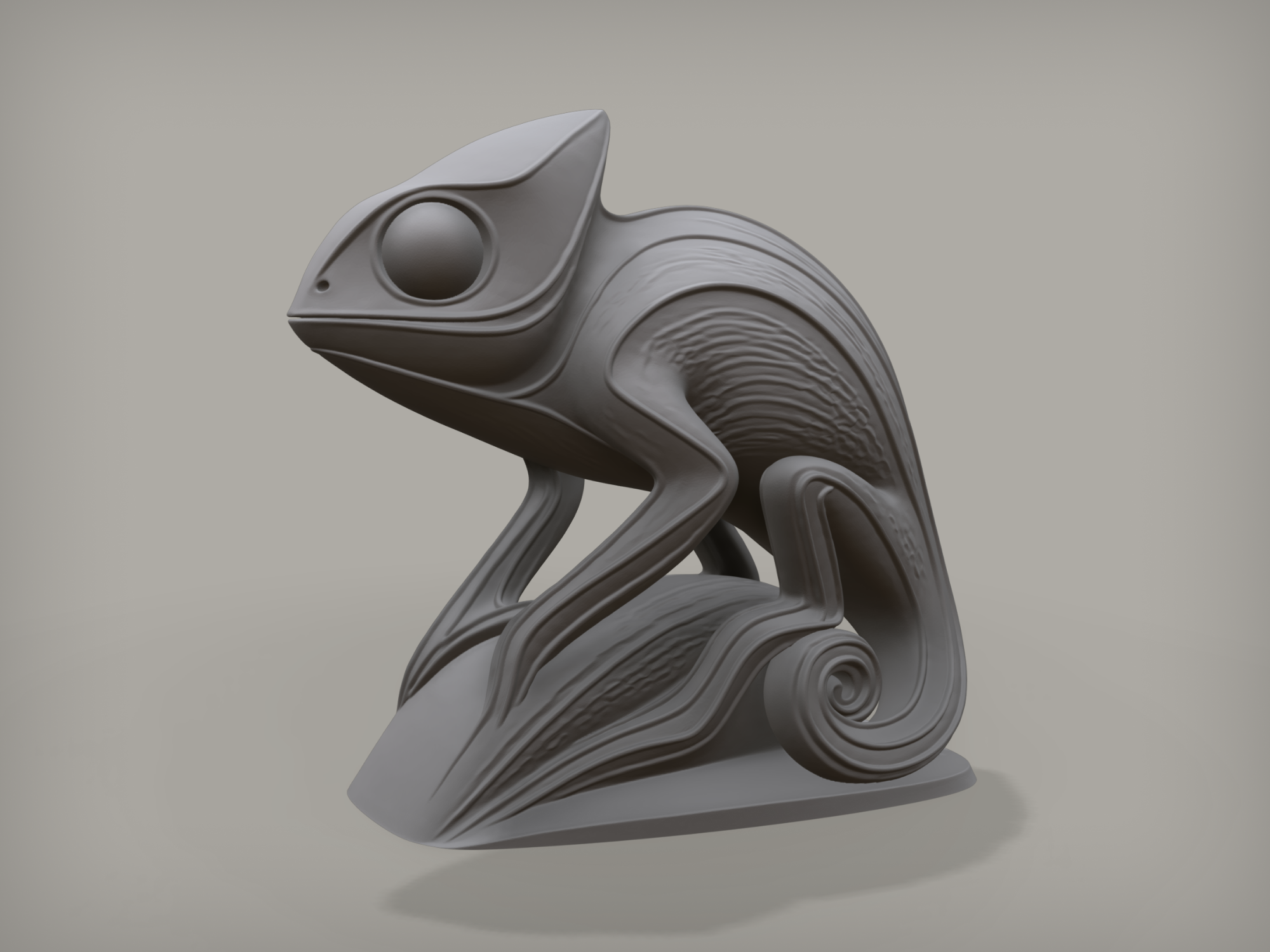 Chameleon Statue