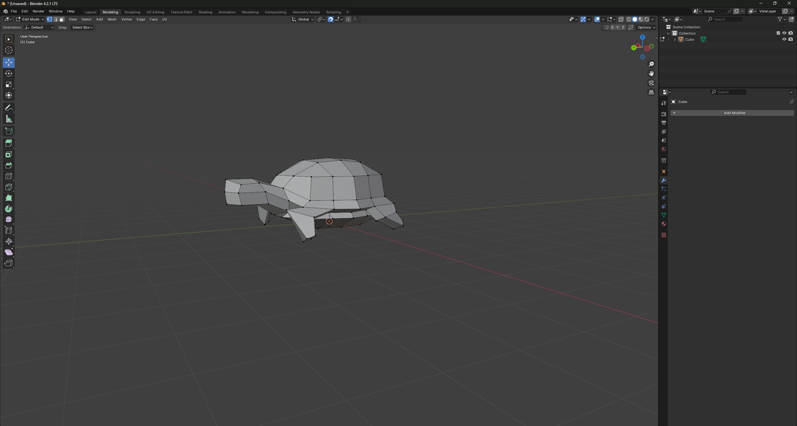 low poly tortoise