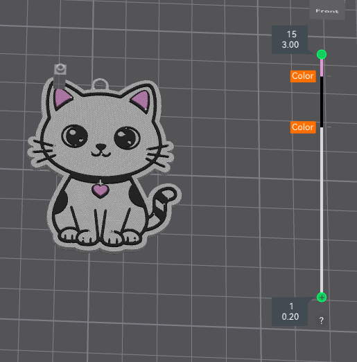 Cute Kitty keychain – easy to print accessory — miniatura 4