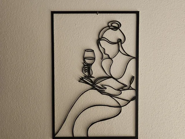 Wine and Book - wall decoration