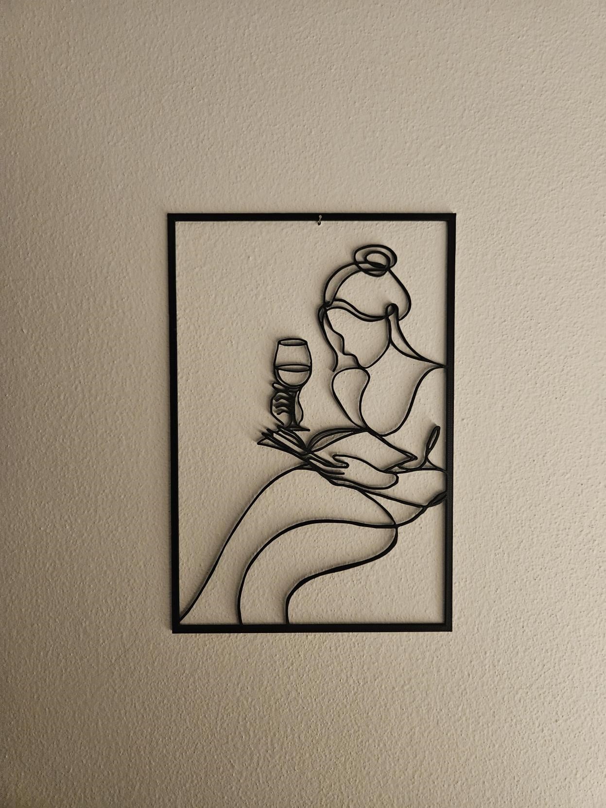 Wine and Book - wall decoration