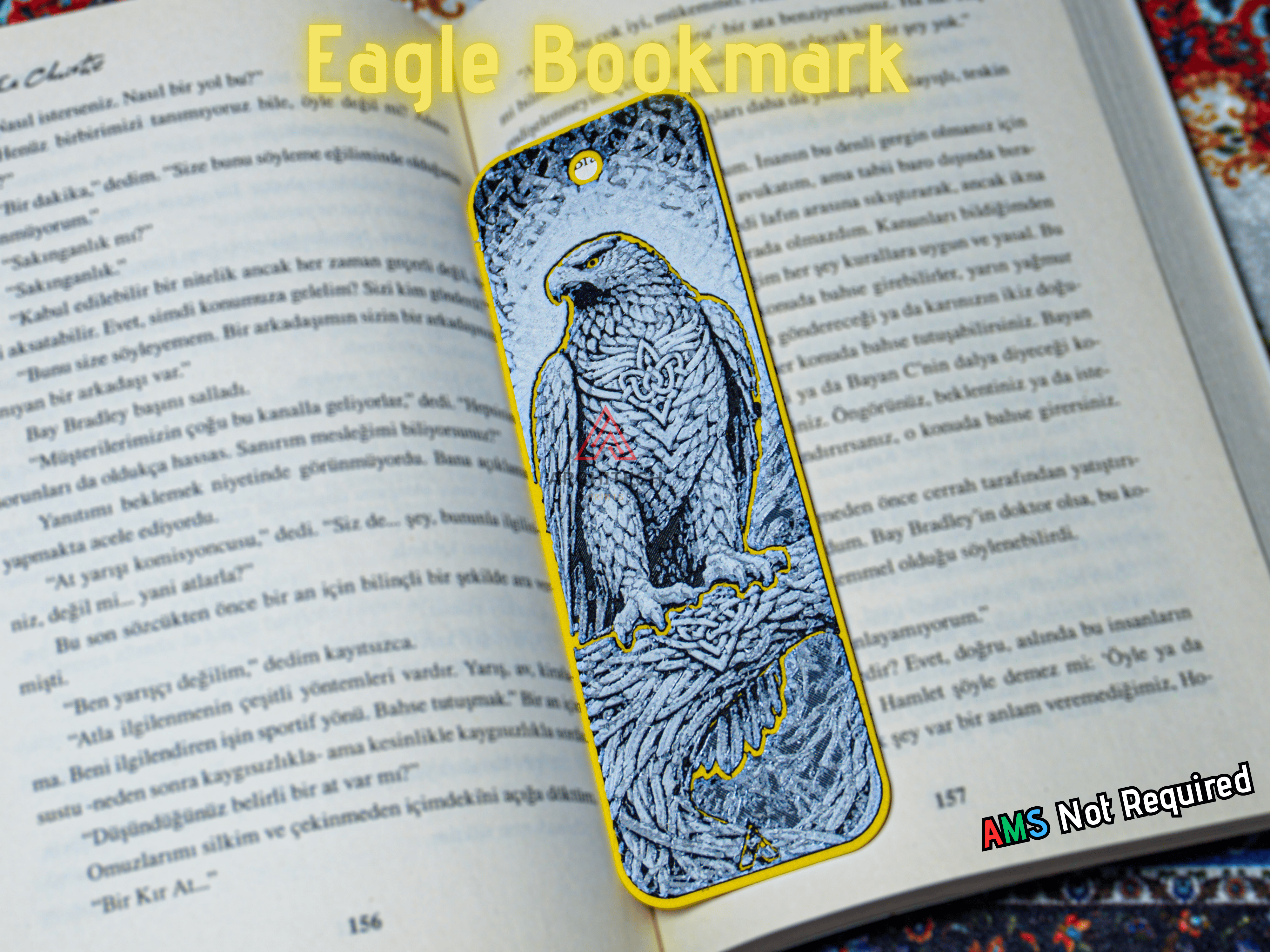 Celtic Knot Eagle Bookmark (Hueforge)