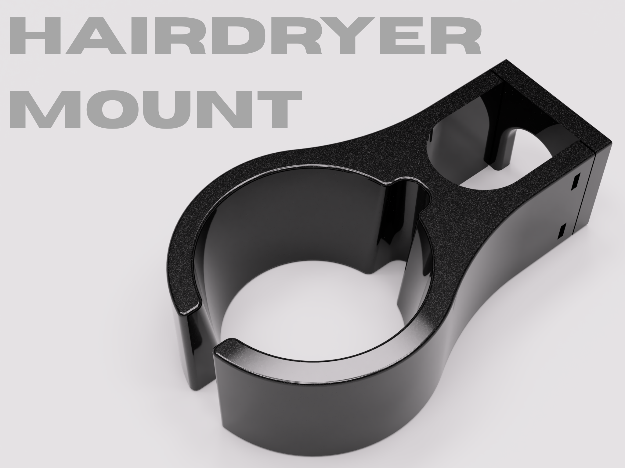 Hairdryer Radiator Mount — With Diffuser Slot | Hardware Required
