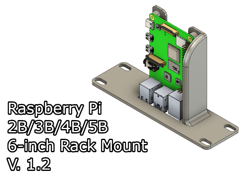 Raspberry Pi  2B/3B/4B/5B 6-inch Rack Mount