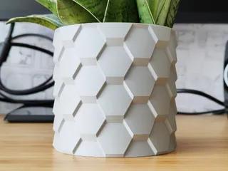 Hexagonal Sci-Fi Plant pot and Decor Planter - Vase mode design