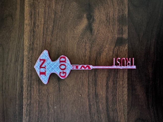 In God We Trust Key 3D model