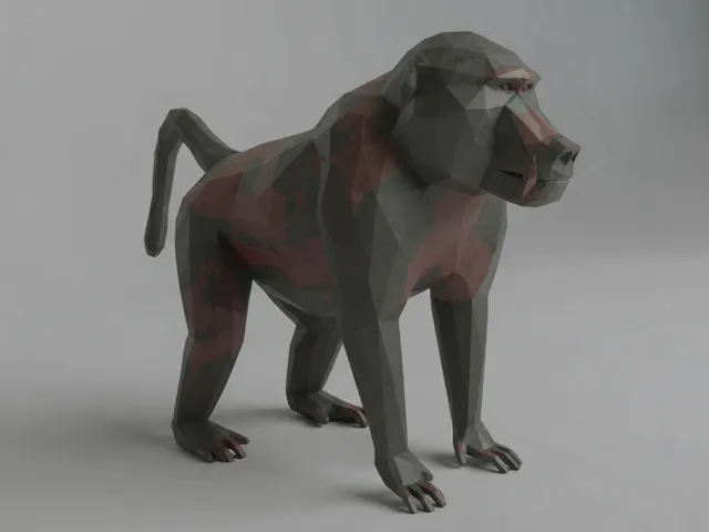 Low Poly Baboon