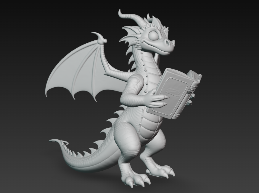 Dragon with book