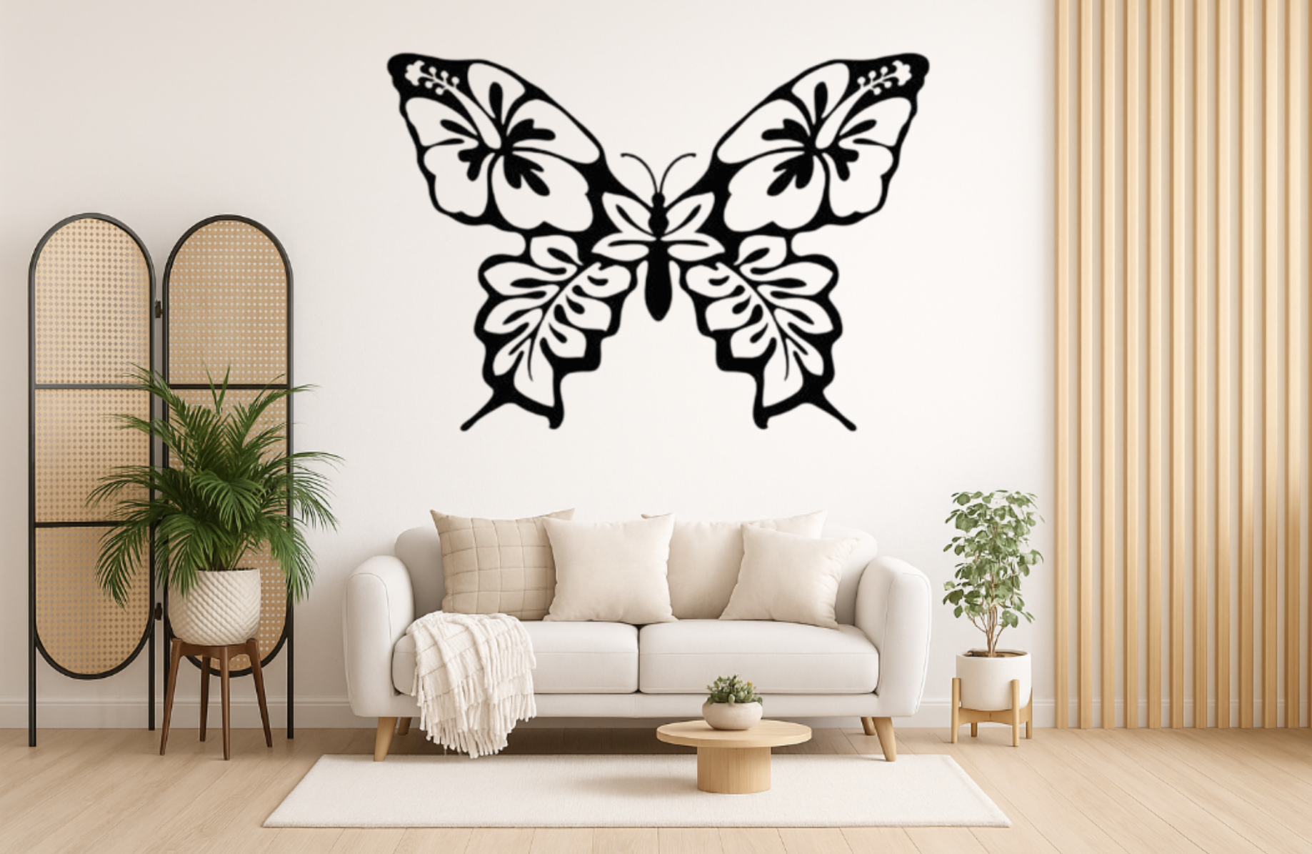 WallArt Flower Butterfly 001