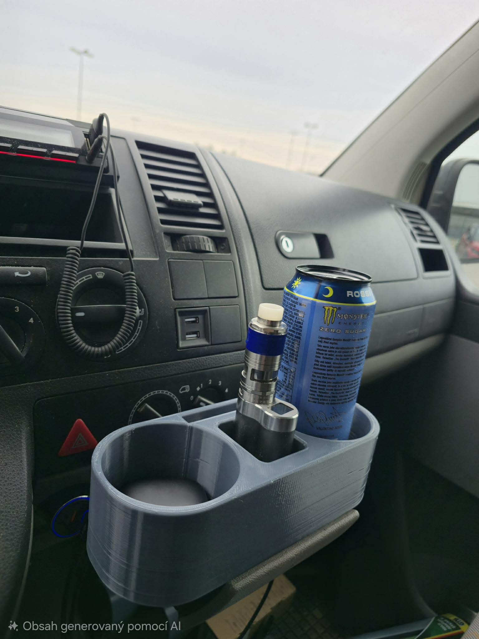 dvojitý centrální držák nápojů VW T5