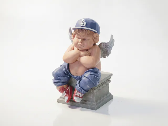 Sat Chubby Cherub Angel Figurine Fantasy 3D Printable