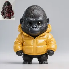 Chibi Puffer Jacket Gorilla