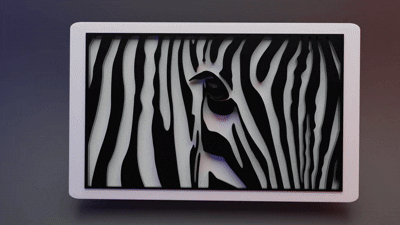 Zebra Layered Wall Art (3D Printed Vector Design)