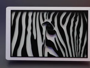 Zebra Layered Wall Art (3D Printed Vector Design)