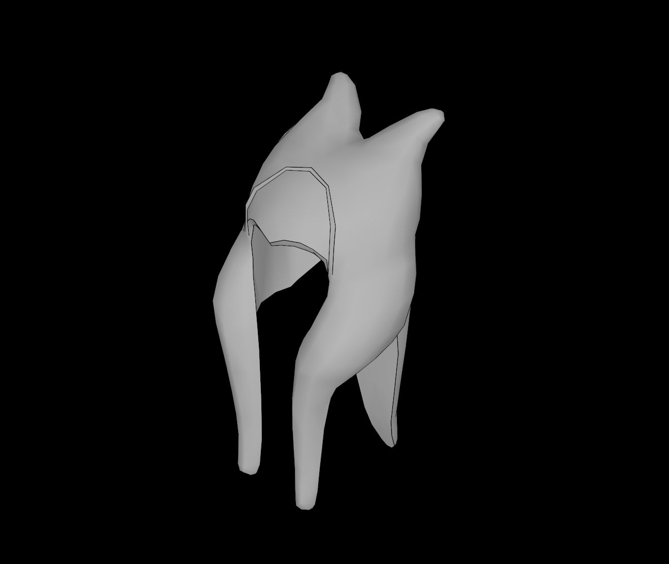 Lego Compatible (93696.dat) Minifig Headgear Headdress SW Togruta Montrals Long (Ahsoka Tano) 3D model