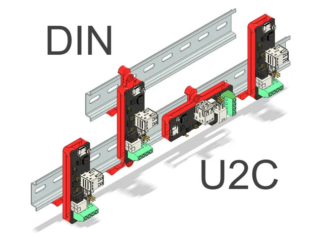 Ender 3 NG v1.2 BigTreeTech U2C DIN Mount