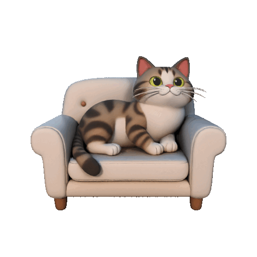 Cat on couch — miniatura 2