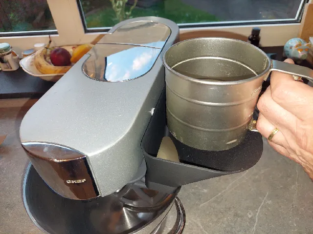 Einfülltrichter für KENWOOD Küchenmaschine (23,5 cm Edelstahl-Schüssel)