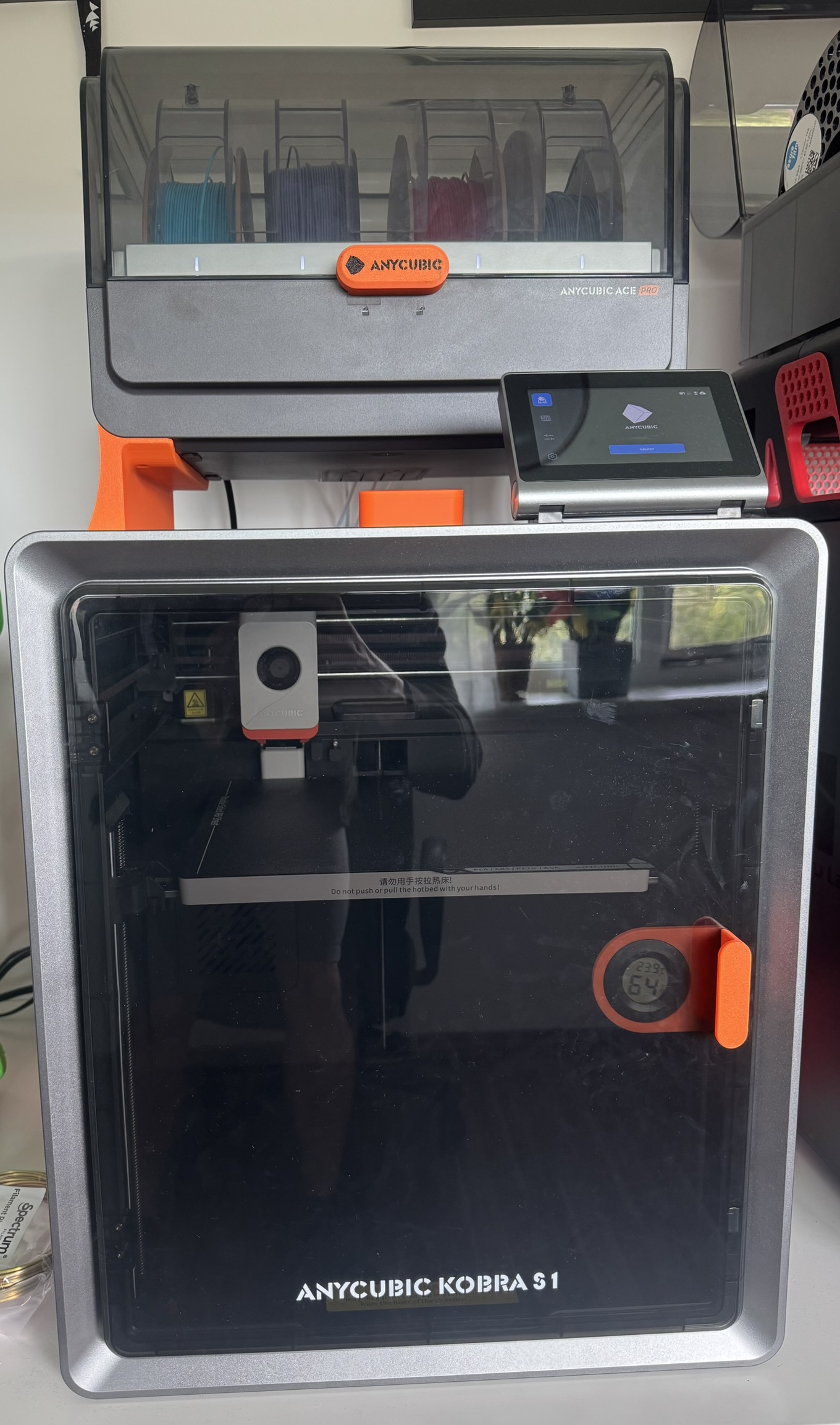 Anycubic Kobra S1 Door Handle with Hygrometer