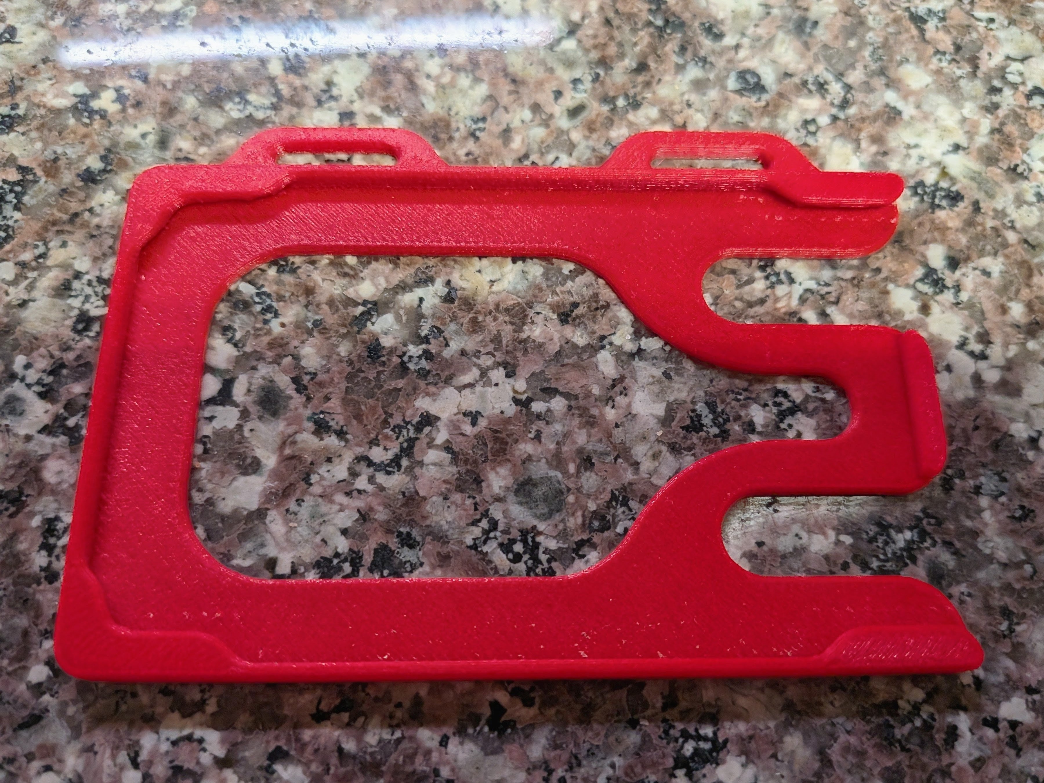 Single Horizontal Badge Holder - Dual Hanging Holes