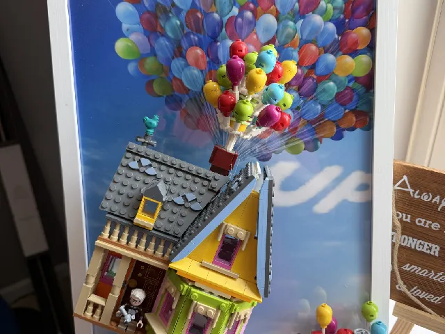 LEGO Disney Up House Display Mount (12×16 IKEA Frame) with Background