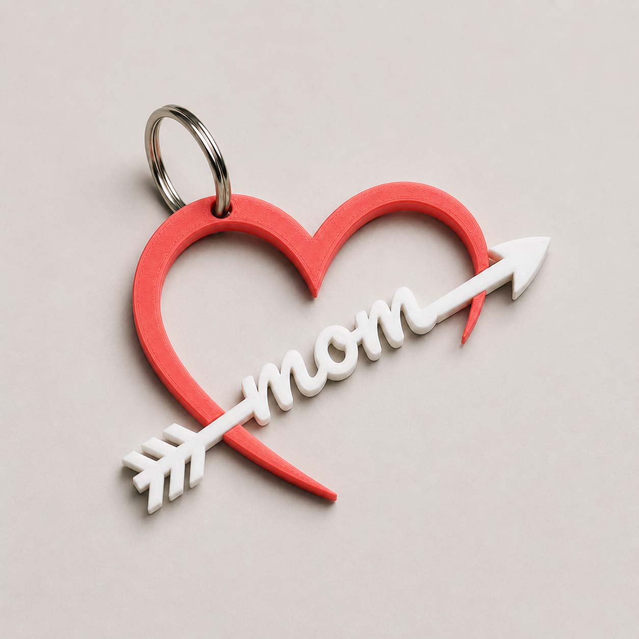 Mom's Heart & Arrow Name Tag