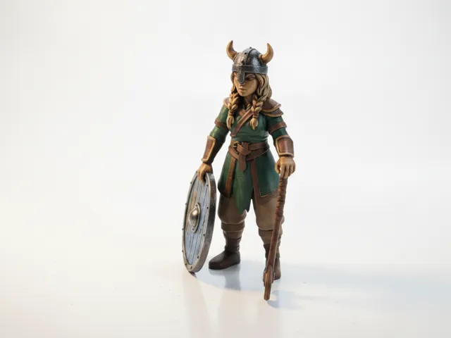 Viking Warrior Figurine Fantasy 3D Printable
