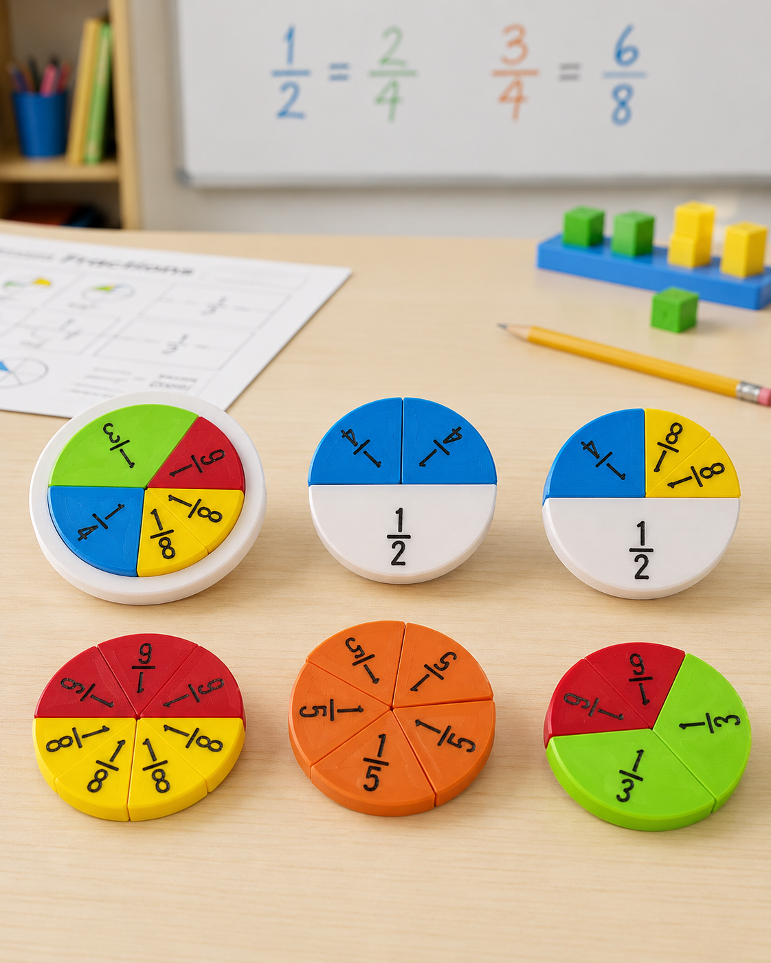 Magnetic Fraction Slices Teaching Aid