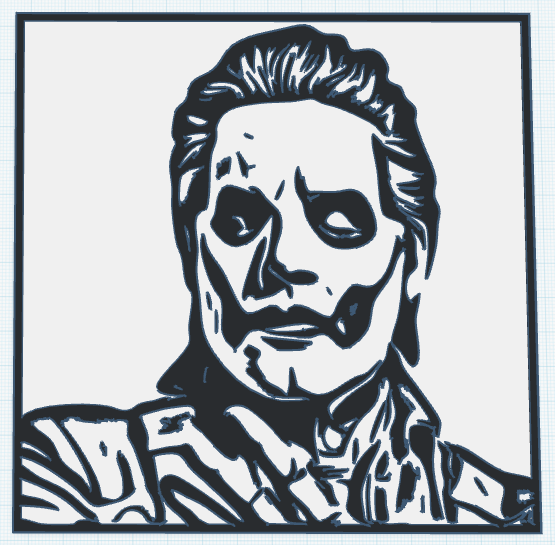 Ghost's Papa IV Emeritus woodcut-style portrait