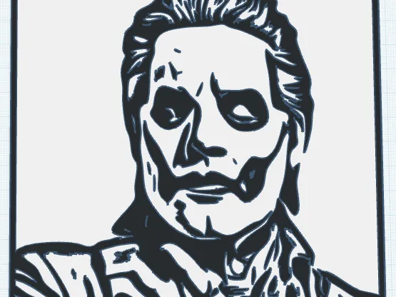 Ghost's Papa IV Emeritus woodcut-style portrait