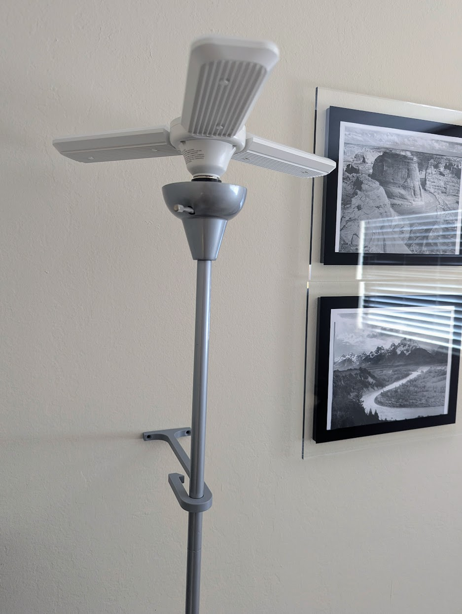 Floor lamp safety hook