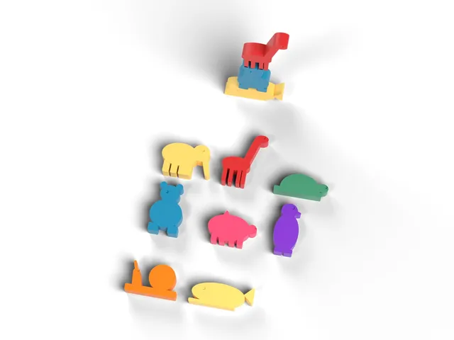 Stacking Animals - Wobbly Balance Game with 8 Chunky Animals, No Supports (OpenSCAD)