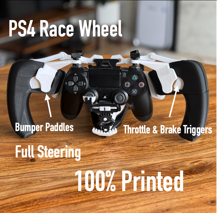 PS4 Controller Racing Wheel 100% 3D printed