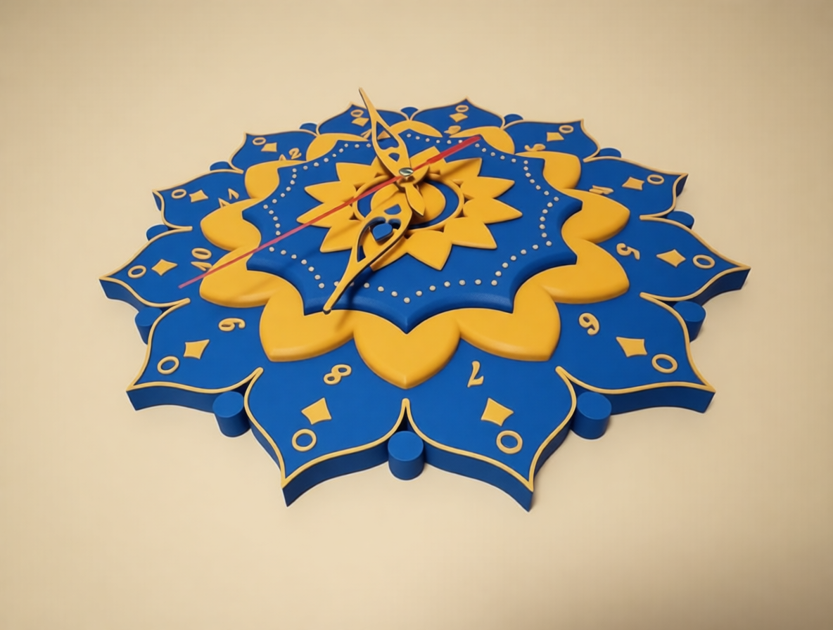 Mandala Wall Clock – Dual-Color, No AMS Required — thumbnail 2