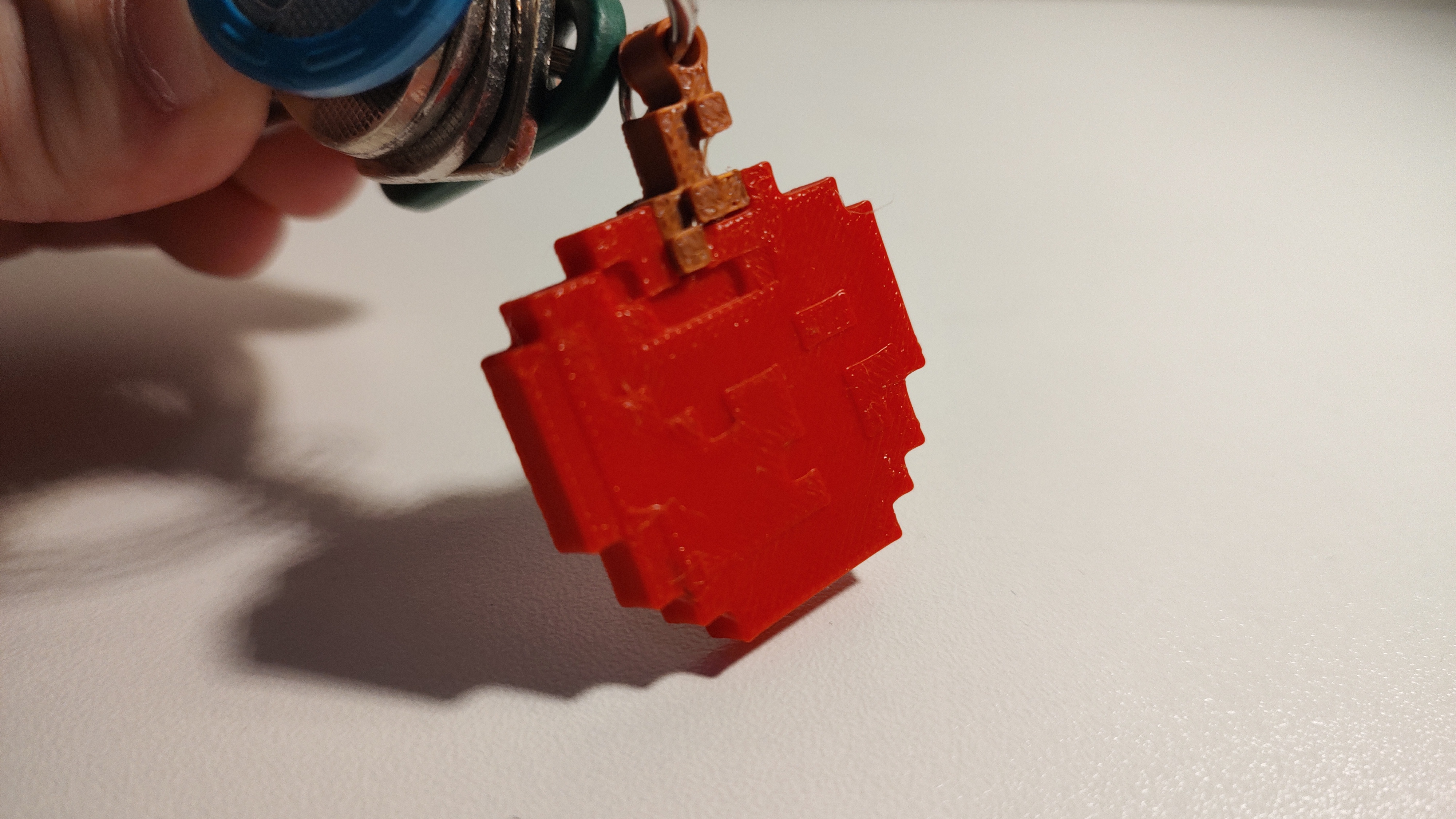 Minecraft Apple keychain