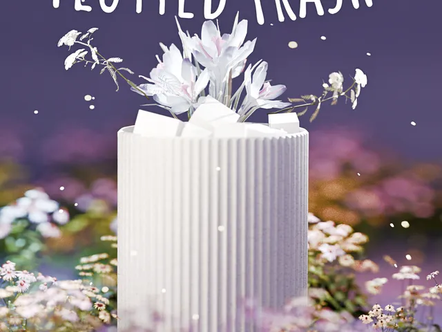 Flutted Trashcan