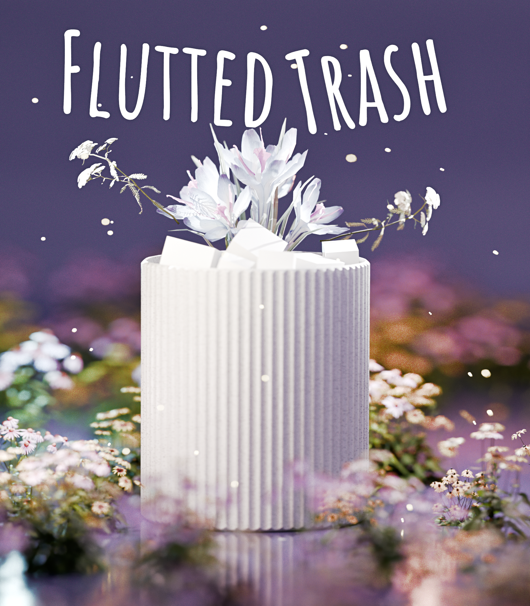 Flutted Trashcan