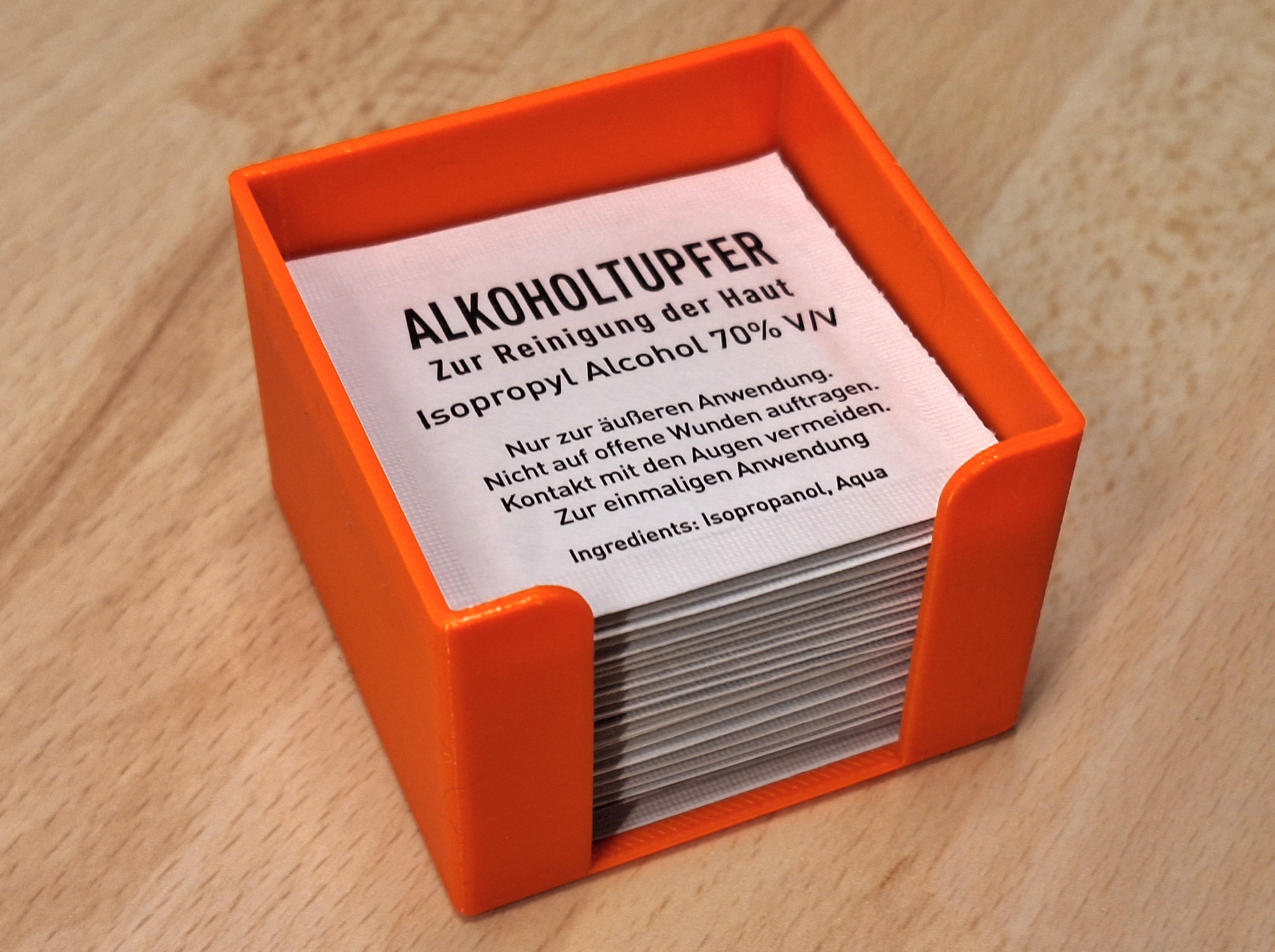 Dispenser for alcohol print-bed wipes
