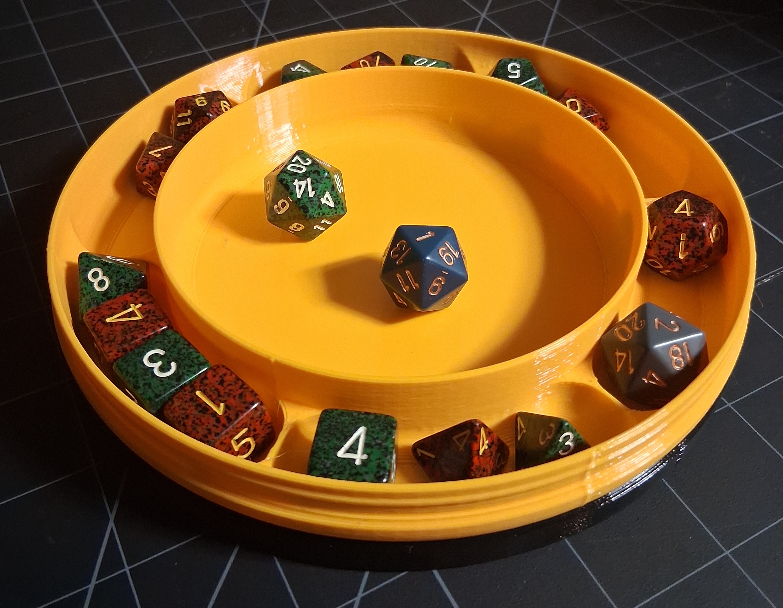 Circular Dice Tray with lid
