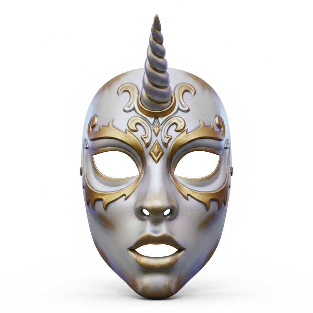 Unicorn Spirit Guardian, mask, cosplay, wearable, costume, face, helmet