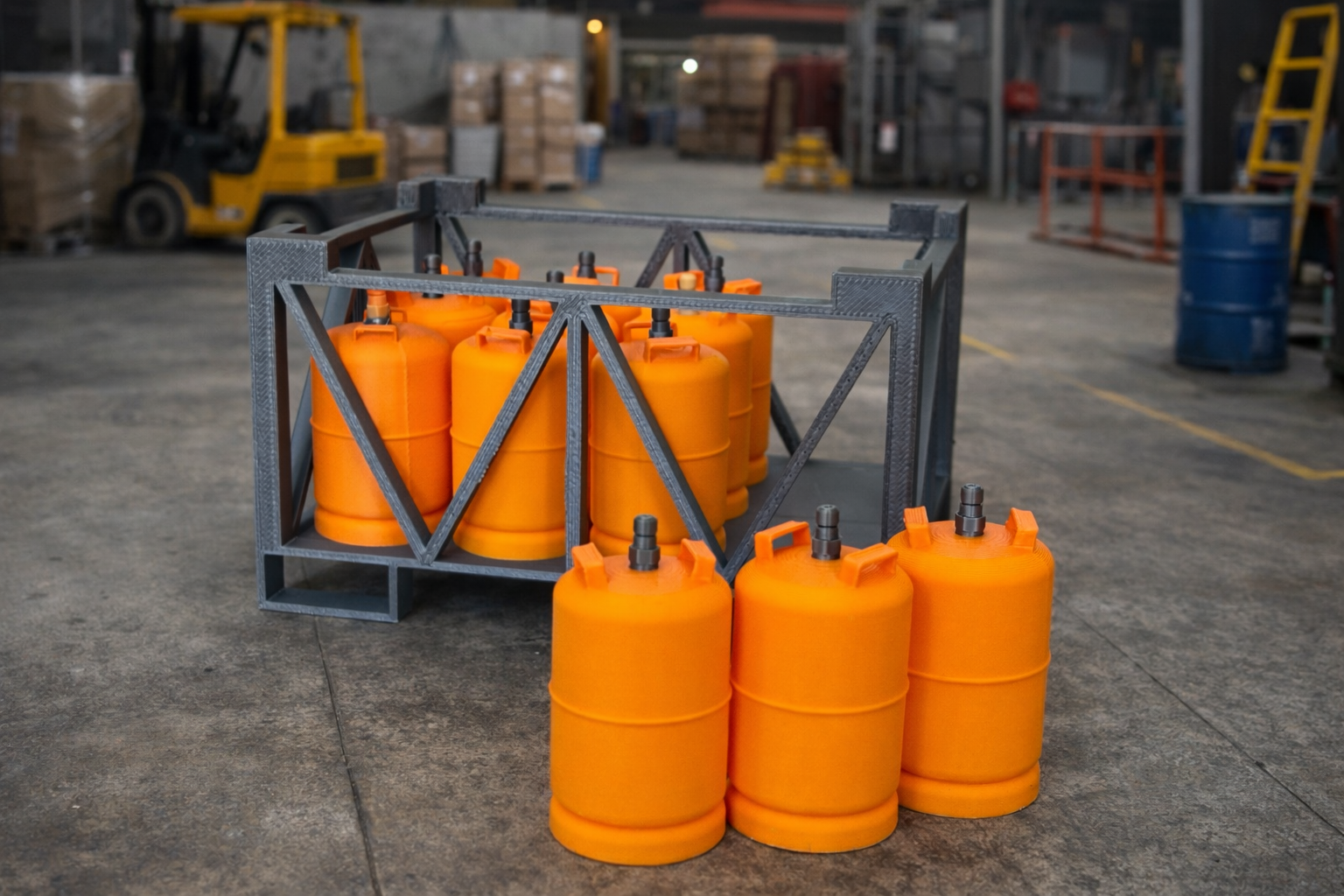Forklift 1/10 Butane Repsol bottles + palet