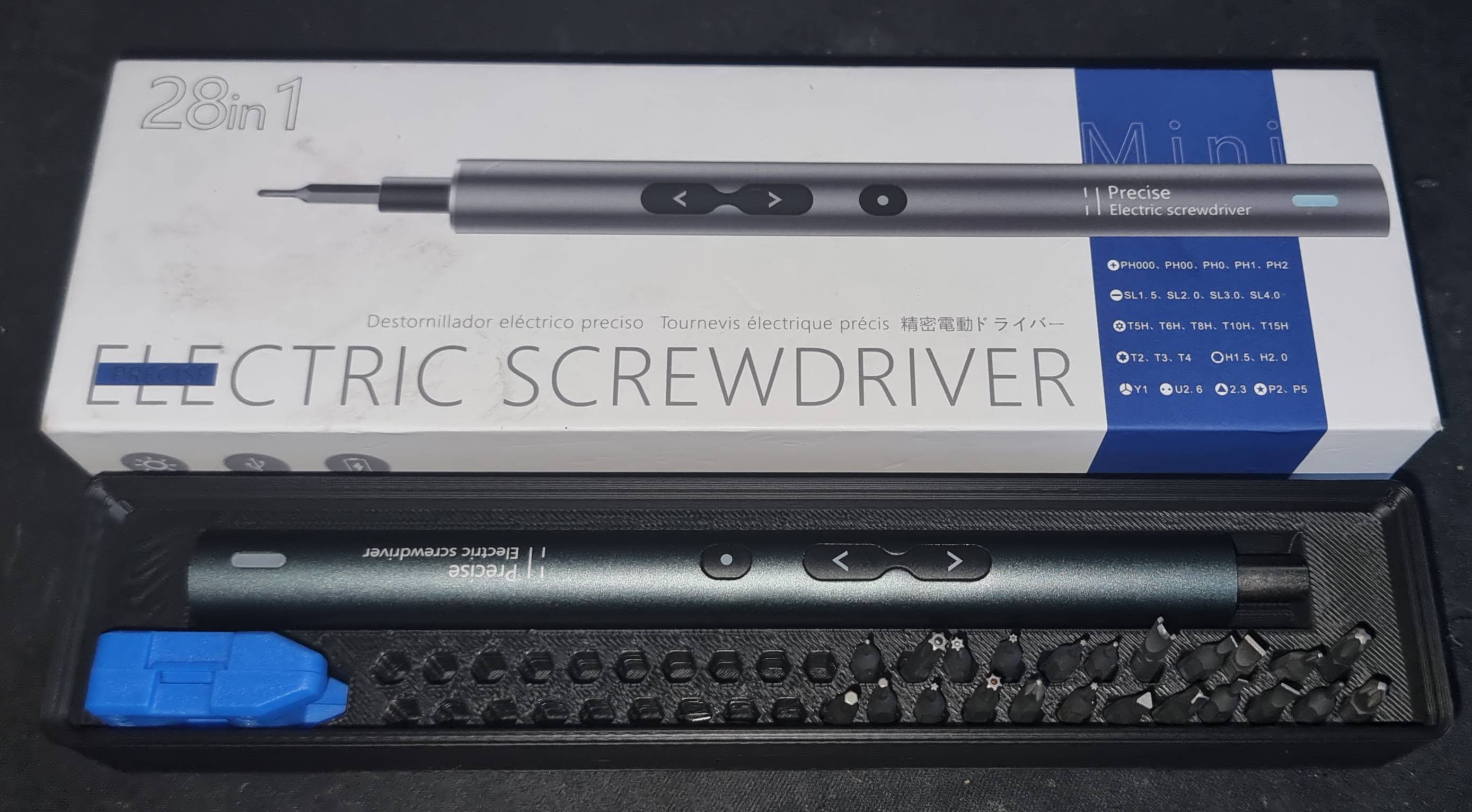 Gridfinity Precise Electric Screwdriver 28-in-1 Bin